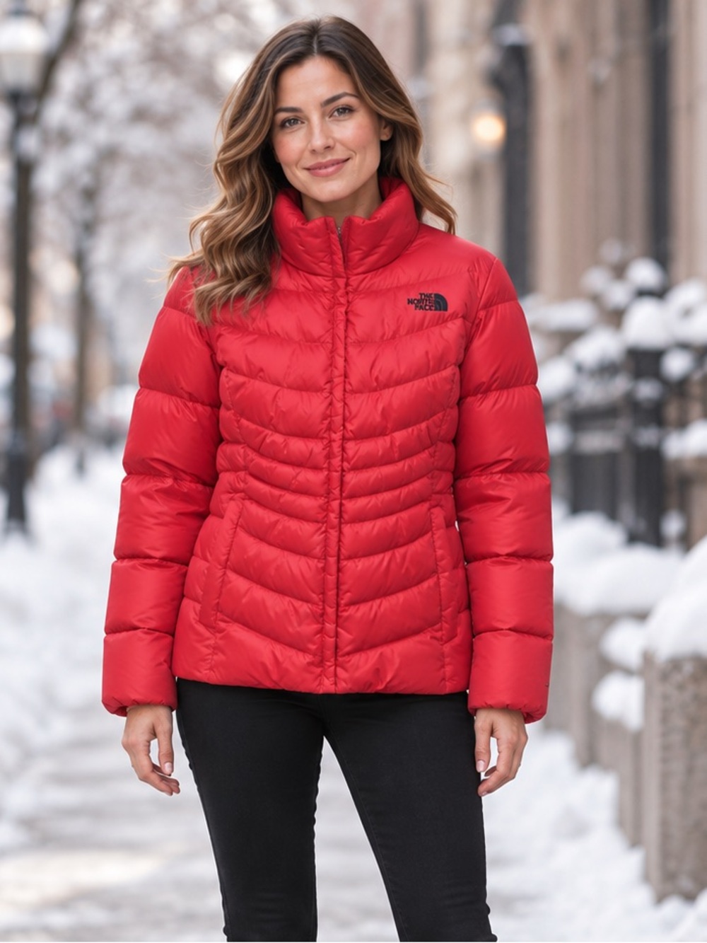 The North Face Women’s Red Quilted Insulated Puffer Jacket Size XXL